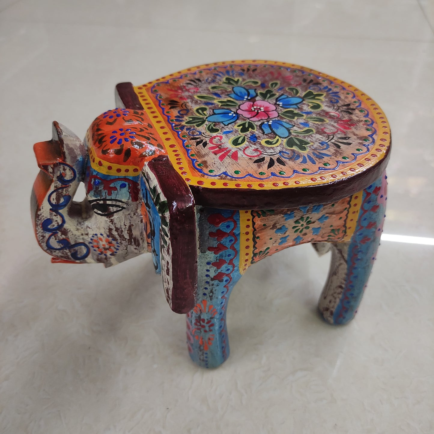 Handcrafted Wooden Elephant Stand - ES10