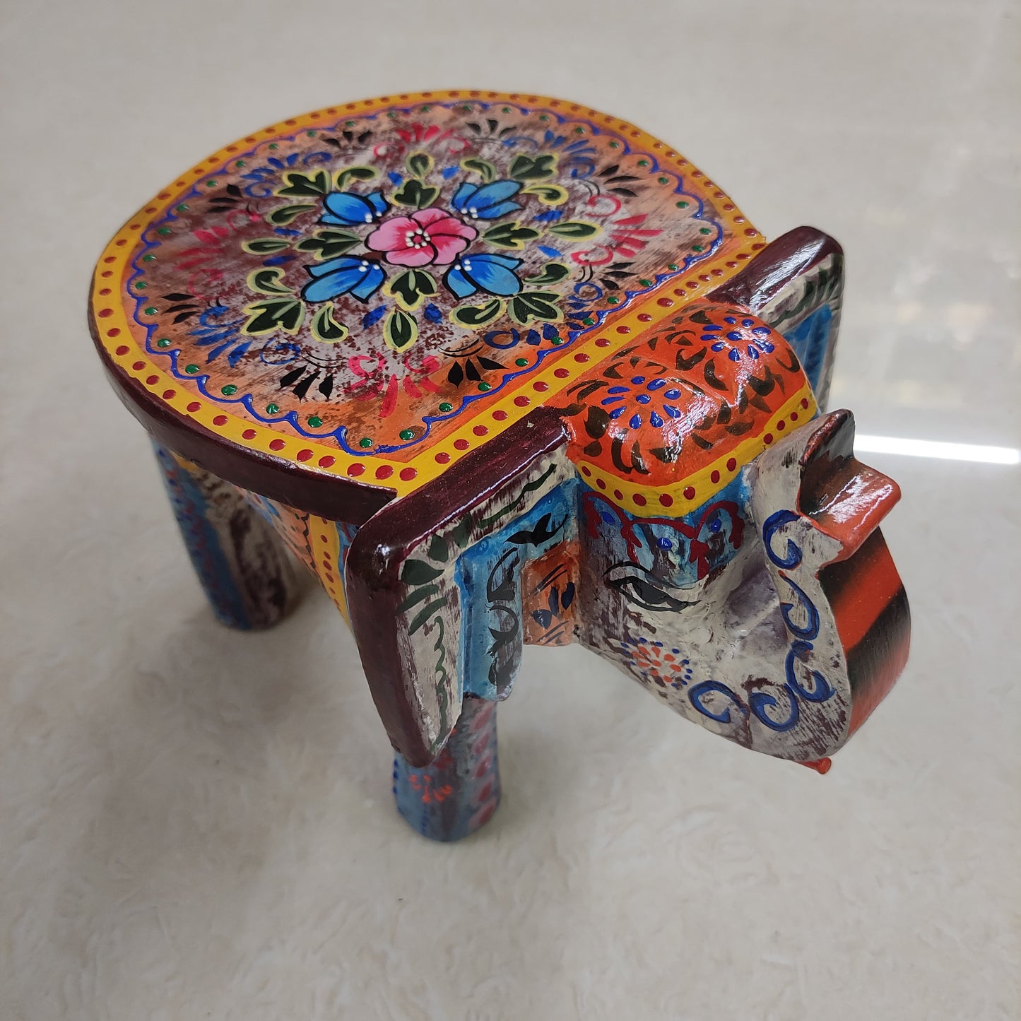 Handcrafted Wooden Elephant Stand - ES10