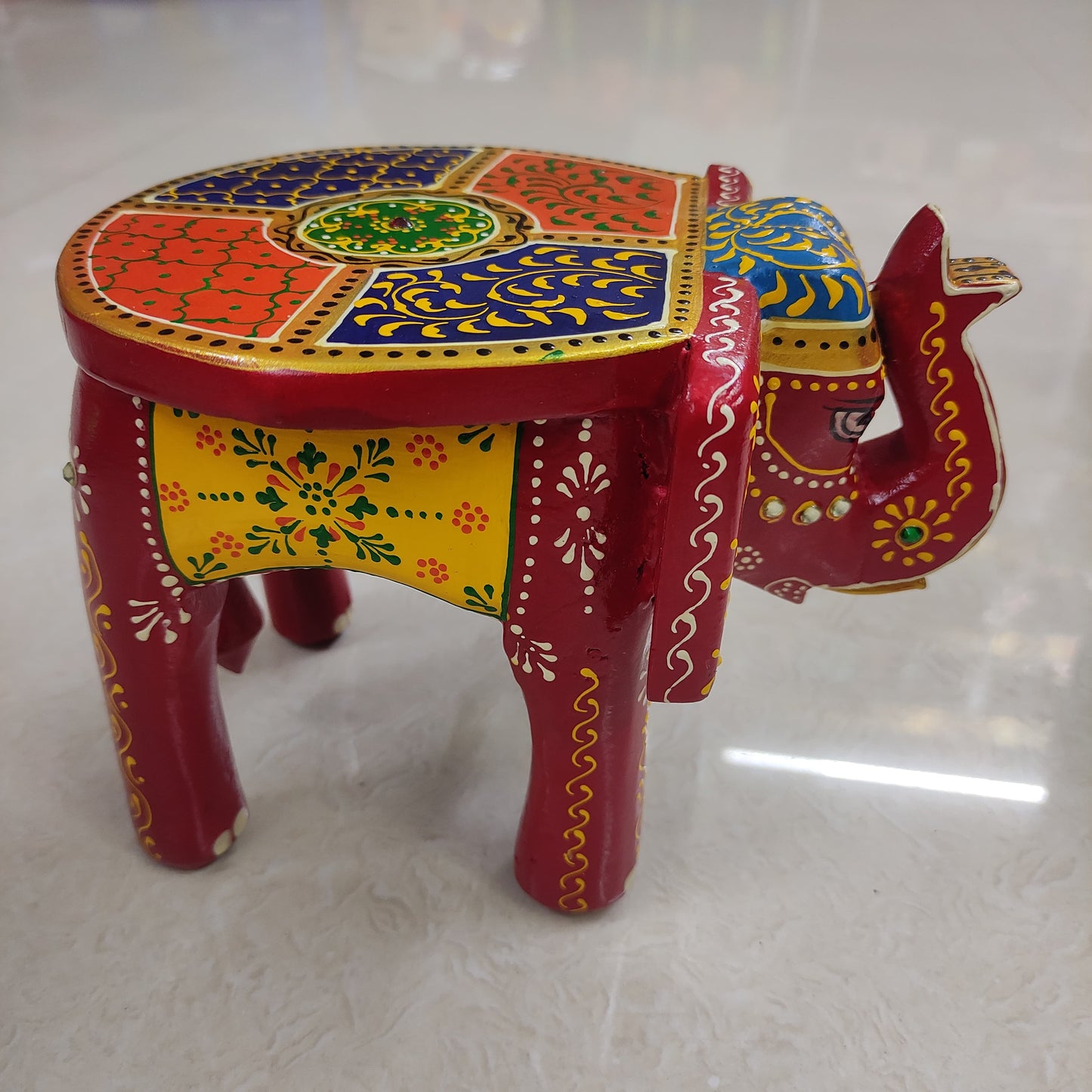 Handcrafted Wooden Elephant Stand - ES09