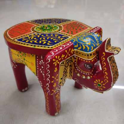 Handcrafted Wooden Elephant Stand - ES09