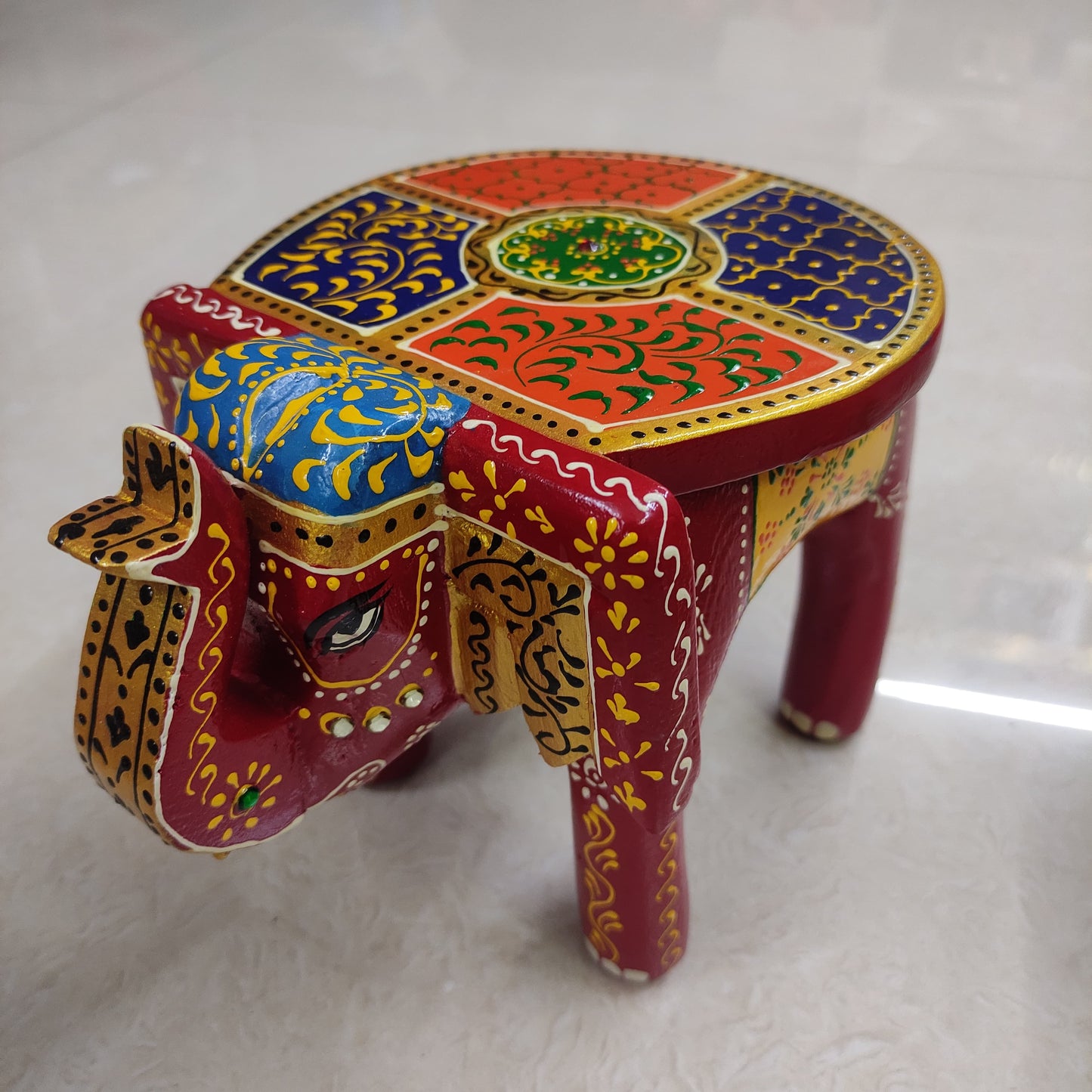 Handcrafted Wooden Elephant Stand - ES09