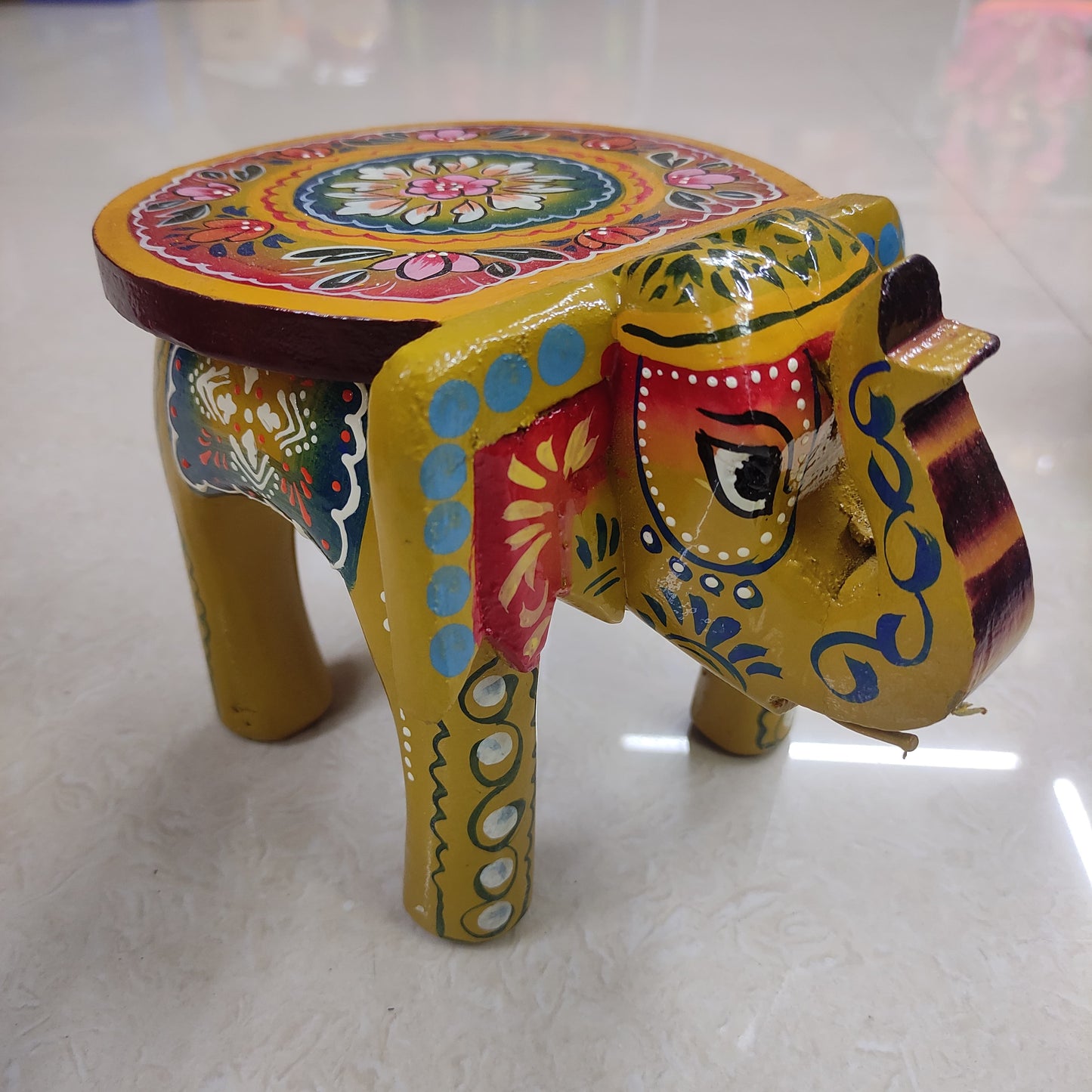 Handcrafted Wooden Elephant Stand - ES07