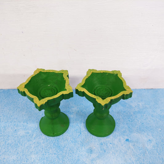 Clay Kuthu Vilakku - Pair of 2 Nos - CKV3