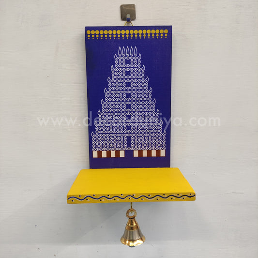 Wooden Kolam Wall Shelf, Vilakku Madam - VMN12