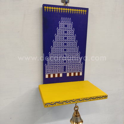 Wooden Kolam Wall Shelf, Vilakku Madam - VMN12