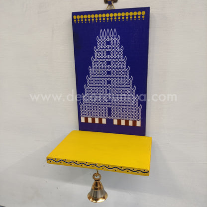 Wooden Kolam Wall Shelf, Vilakku Madam - VMN12