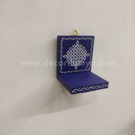 Wooden Kolam Wall Shelf | Vilakku madam - VM75