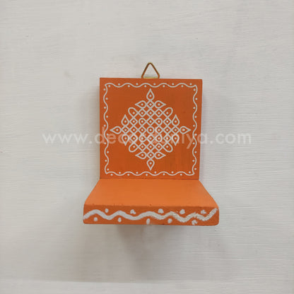 Wooden Kolam Wall Shelf | Vilakku madam - VM74