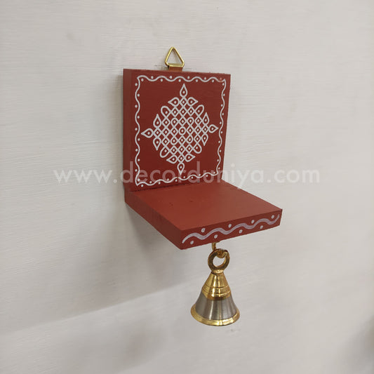 Wooden Kolam Wall Shelf | Vilakku madam - VM64