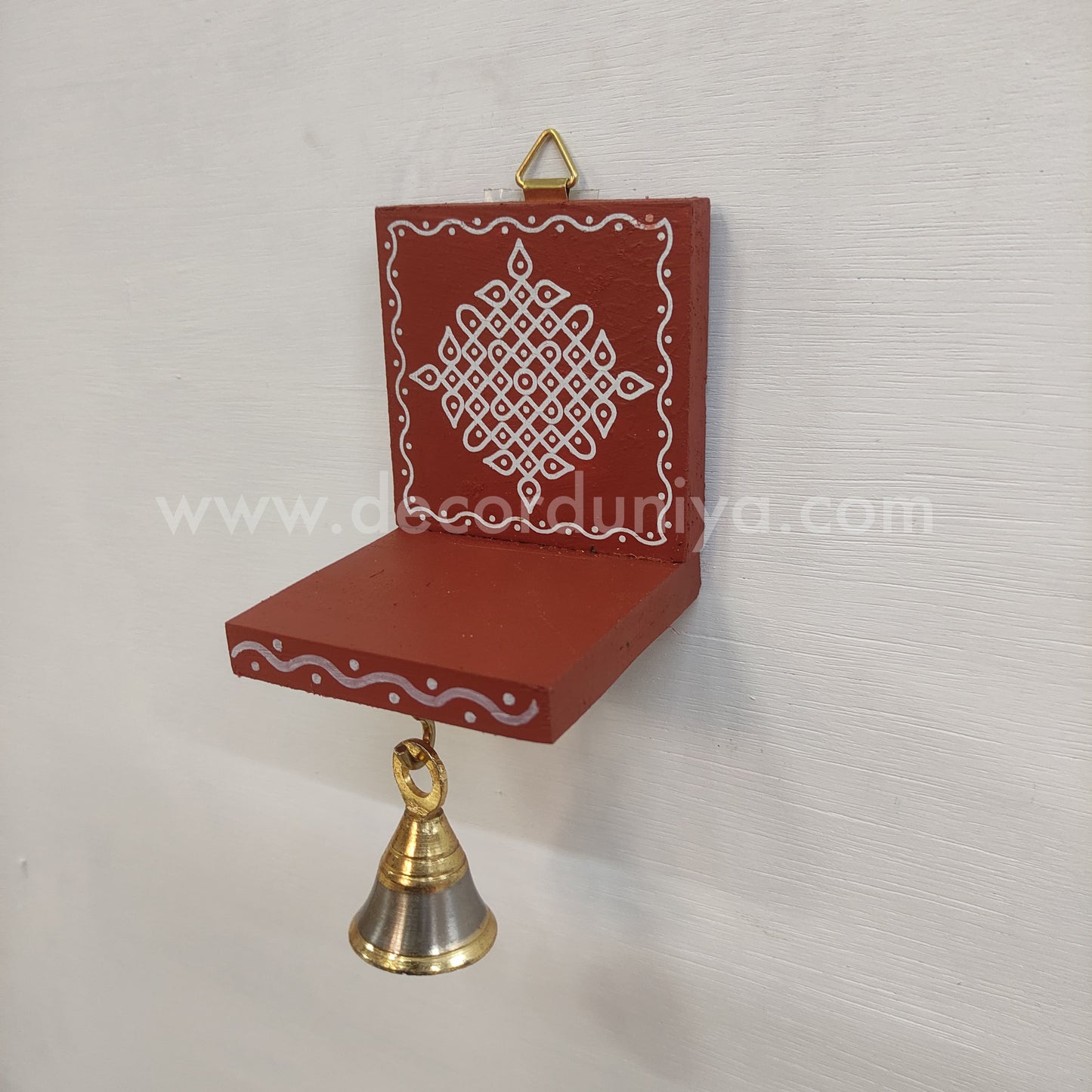 Wooden Kolam Wall Shelf | Vilakku madam - VM64