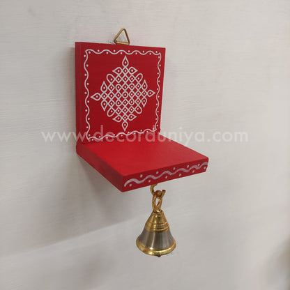 Wooden Kolam Wall Shelf | Vilakku madam - VM65