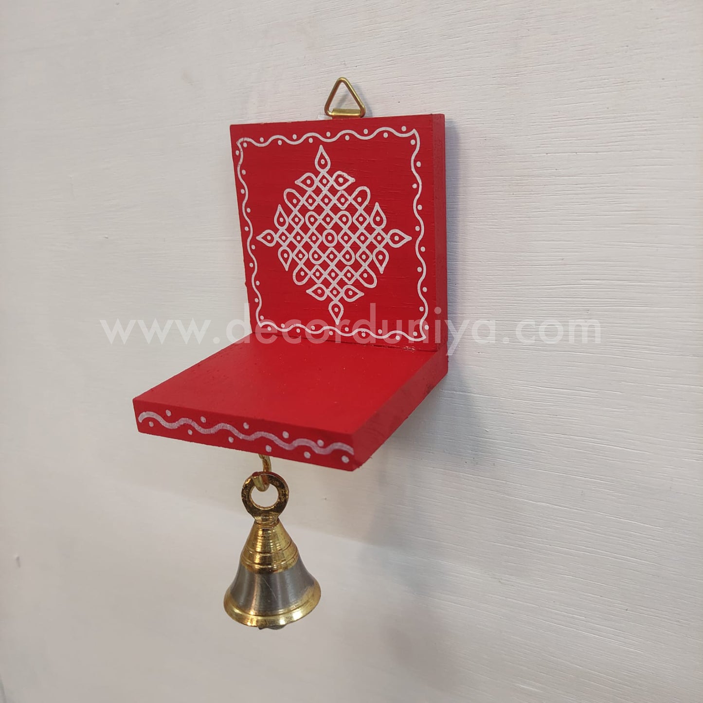 Wooden Kolam Wall Shelf | Vilakku madam - VM65