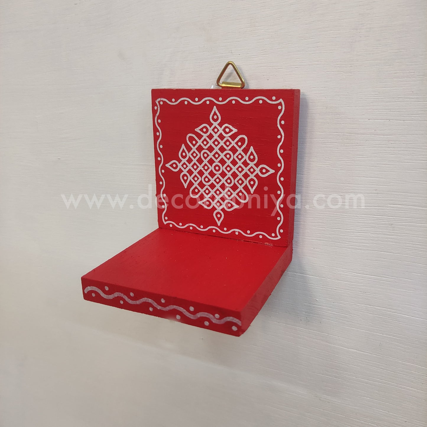 Wooden Kolam Wall Shelf | Vilakku madam - VM72