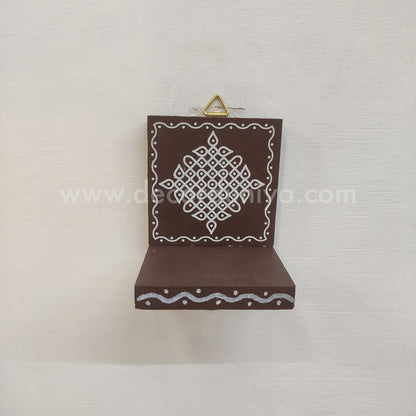 Wooden Kolam Wall Shelf | Vilakku madam - VM71