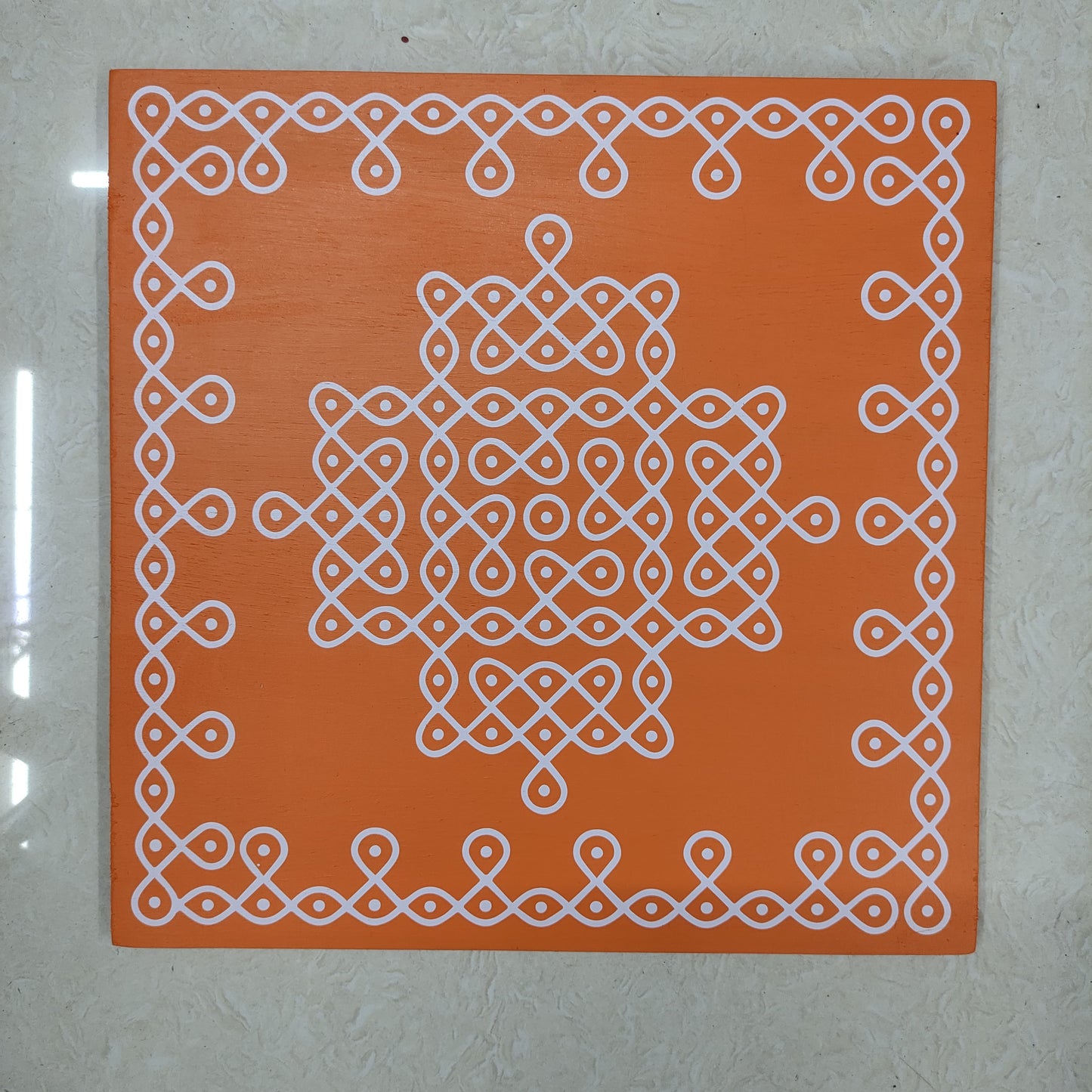 Wooden Pulli Kolam, Kambi Kolam Manai - K12PK02