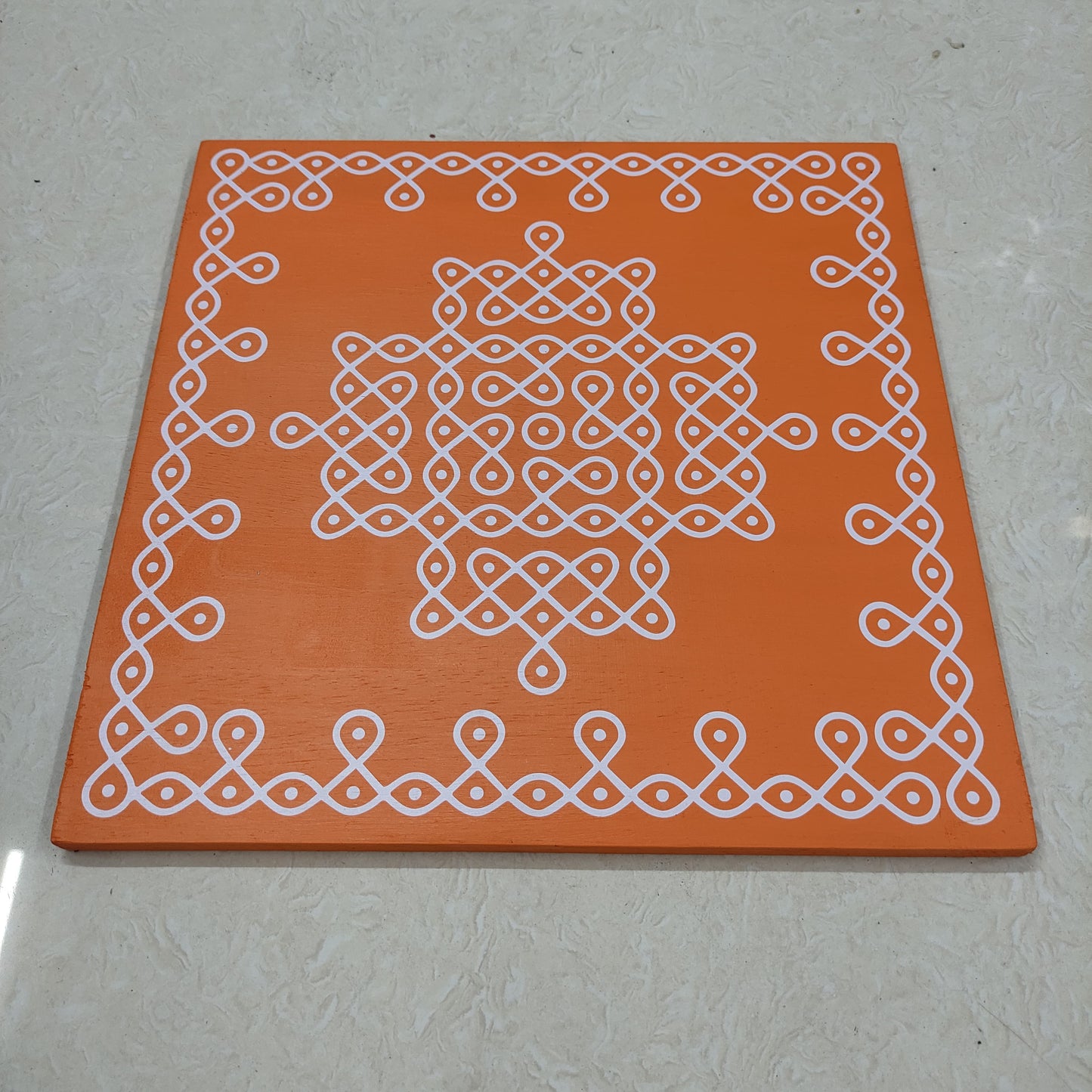 Wooden Pulli Kolam, Kambi Kolam Manai - K12PK02